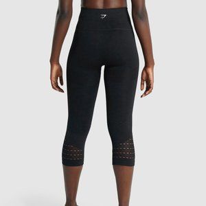 Gymshark Energy Seamless Cropped Leggings - Black - S